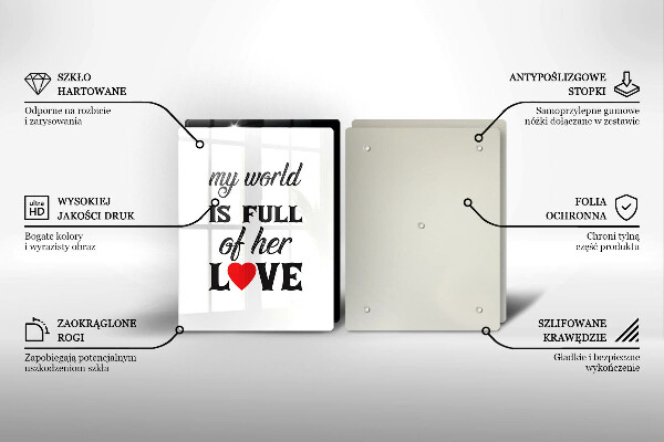 Skydd för spis Inskrift, mening