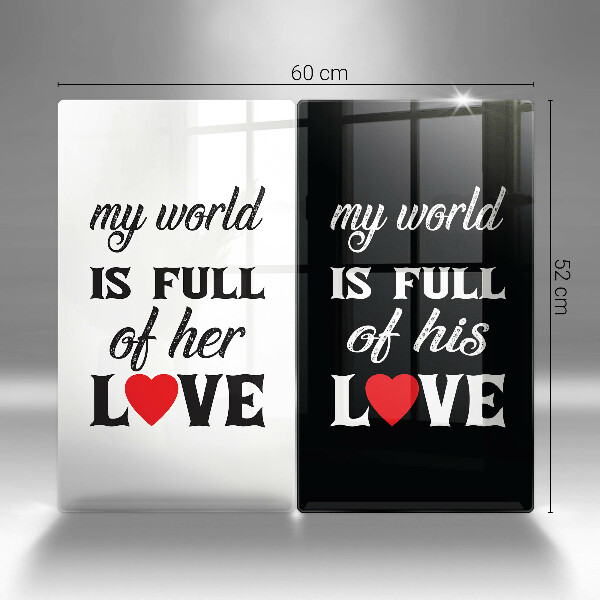 Skydd för spis Inskrift, mening