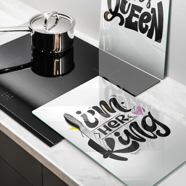 Skydd för spis Inskrift, mening