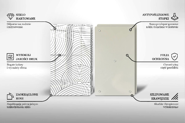 Glashällskydd Svarta linjer abstrakt