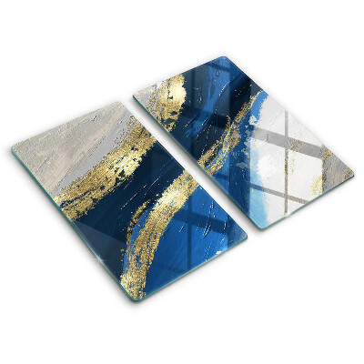 Skyddsplatta för spis Textur med guld