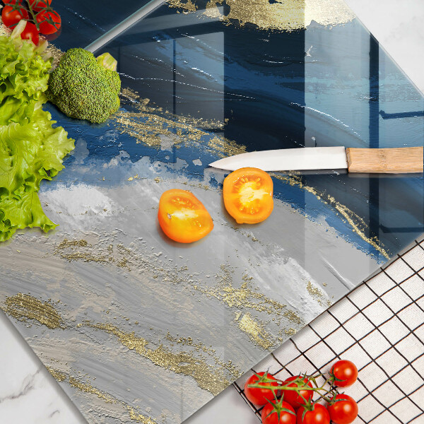 Skyddsplatta för spis Textur med guld