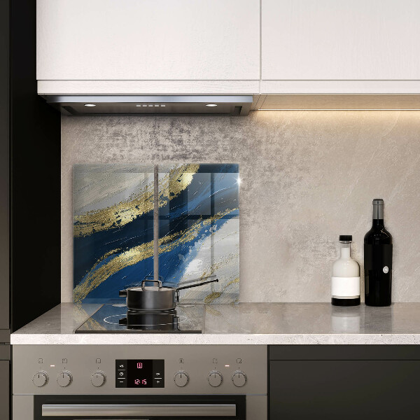 Skyddsplatta för spis Textur med guld