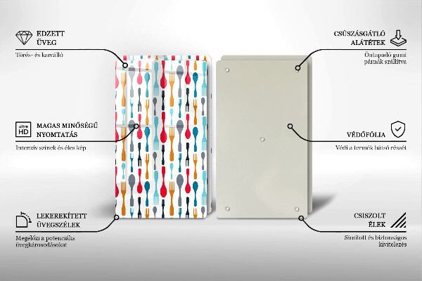 Skyddsplatta för spis Sked illustration