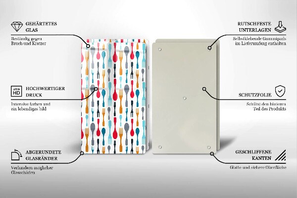 Skyddsplatta för spis Sked illustration