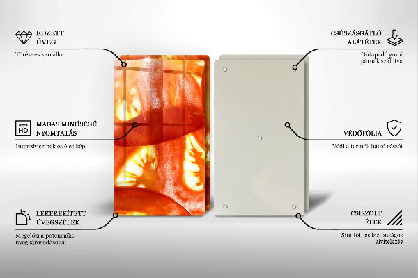 Skyddsplatta för spis Röd tomatskiva