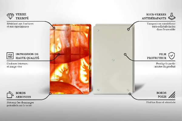 Skyddsplatta för spis Röd tomatskiva