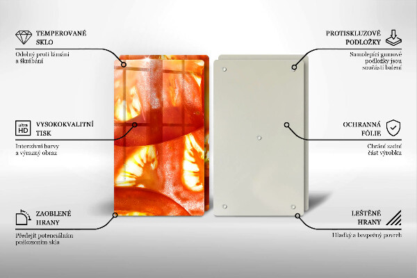 Skyddsplatta för spis Röd tomatskiva