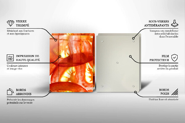 Skyddsplatta för spis Röd tomatskiva