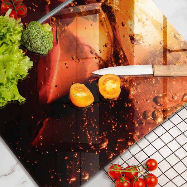 Skyddsplatta för spis Cola drink med is