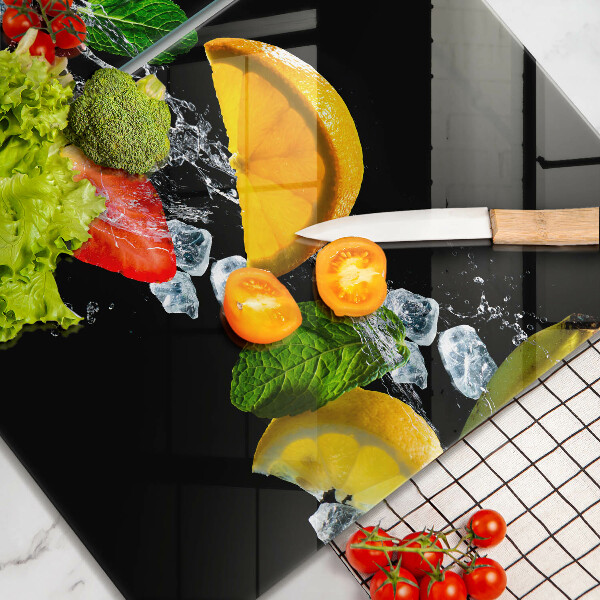 Skyddsplatta för spis Frukt i vatten