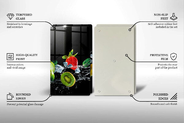 Skyddsplatta för spis Frukt i vatten