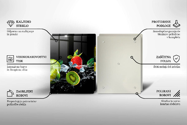 Skyddsplatta för spis Frukt i vatten