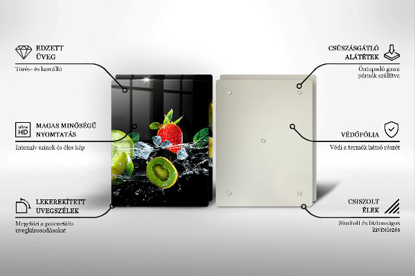 Skyddsplatta för spis Frukt i vatten