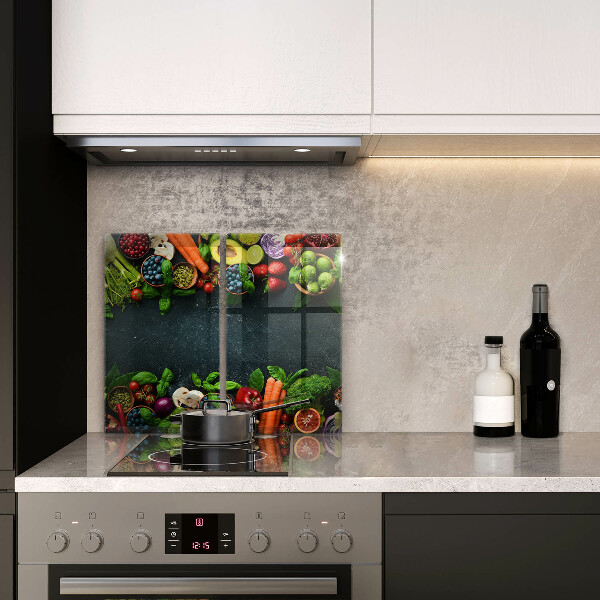 Skyddsplatta för spis Färska grönsaker