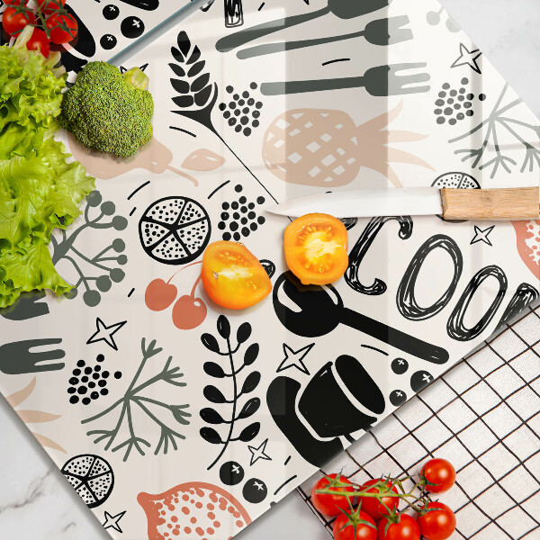 Skyddsplatta för spis Kökstema ritning