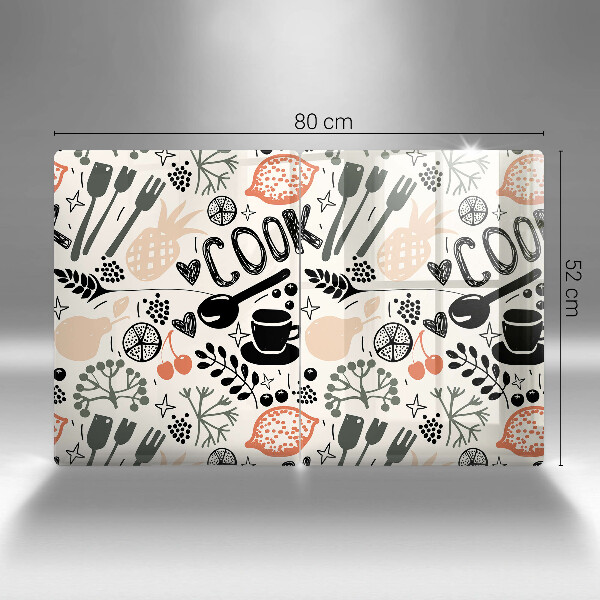 Skyddsplatta för spis Kökstema ritning