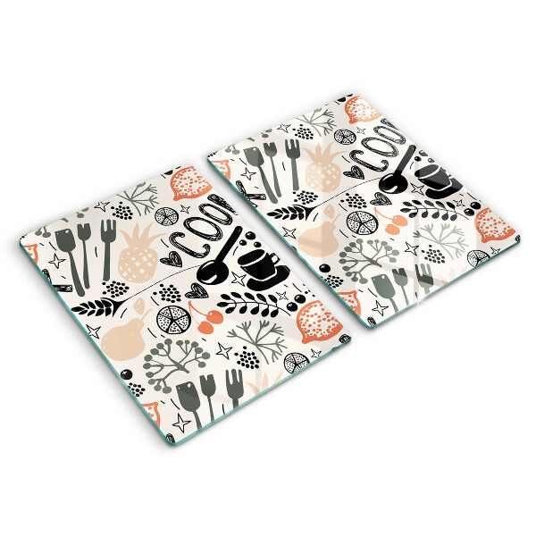 Skyddsplatta för spis Kökstema ritning