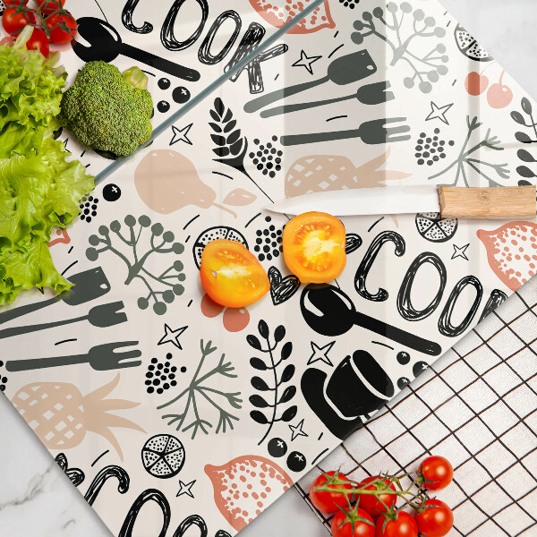 Skyddsplatta för spis Kökstema ritning