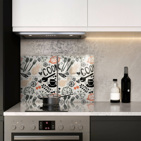 Skyddsplatta för spis Kökstema ritning