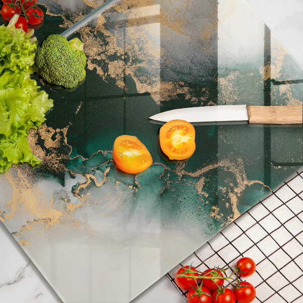 Skyddsplatta för spis Flerfärgad marmor