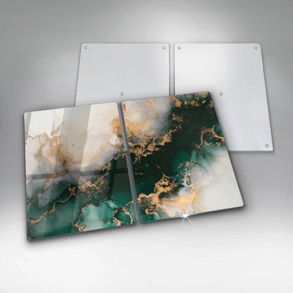 Skyddsplatta för spis Flerfärgad marmor