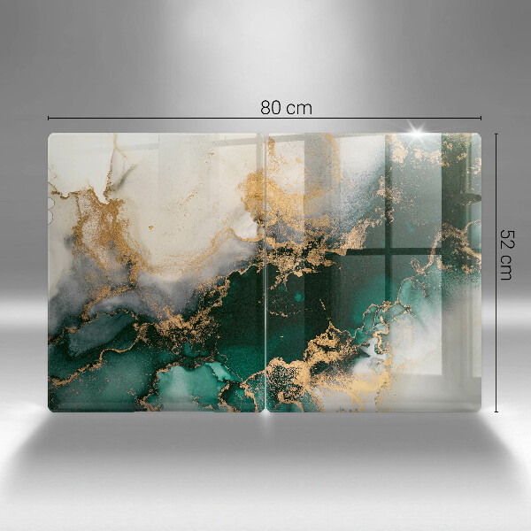 Skyddsplatta för spis Flerfärgad marmor