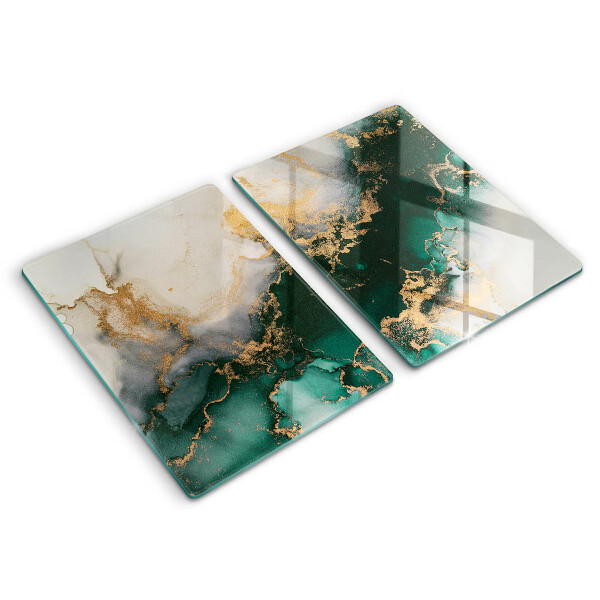 Skyddsplatta för spis Flerfärgad marmor