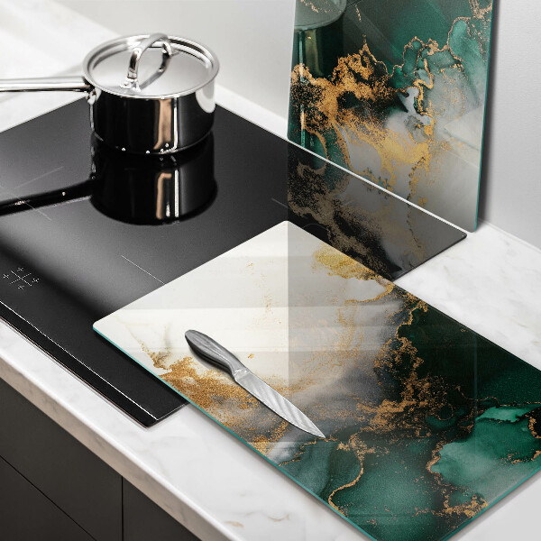 Skyddsplatta för spis Flerfärgad marmor