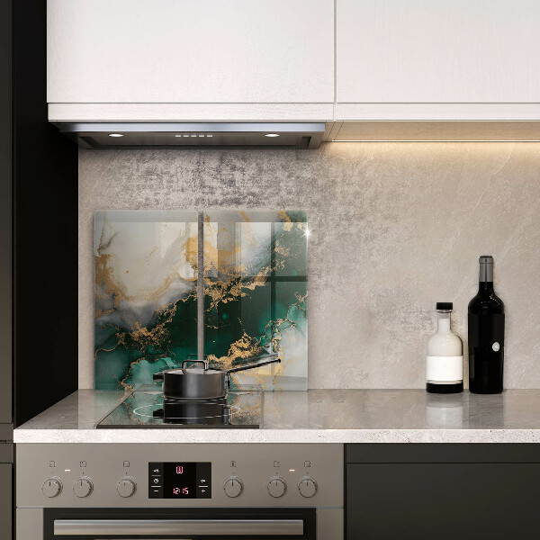 Skyddsplatta för spis Flerfärgad marmor