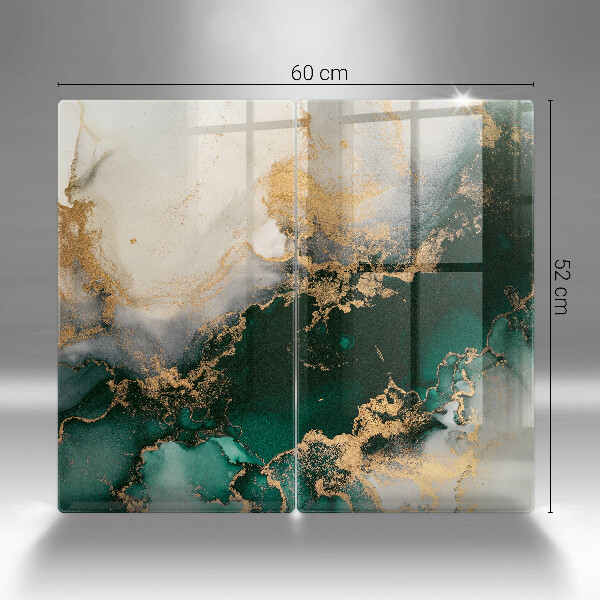 Skyddsplatta för spis Flerfärgad marmor