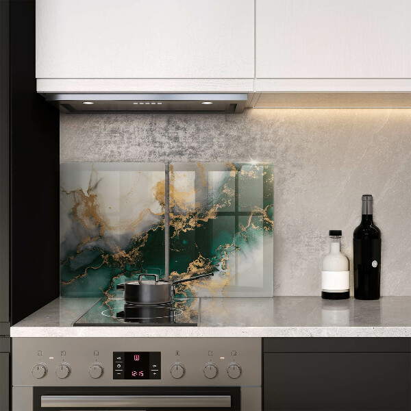 Skyddsplatta för spis Flerfärgad marmor