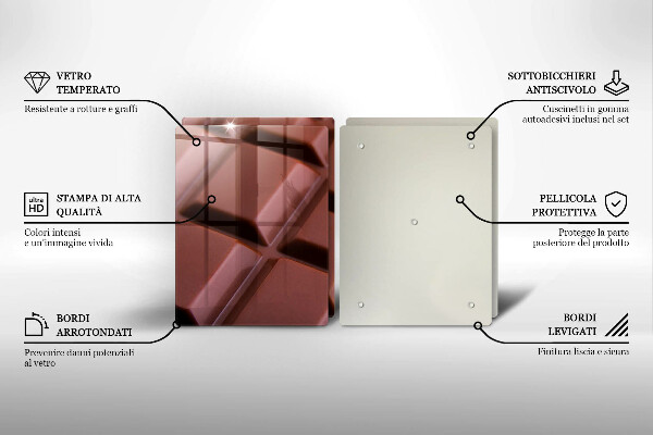 Skyddsplatta för spis Chokladkuber