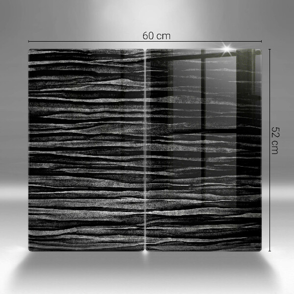 Spisskyddsplatta Svart abstraktion