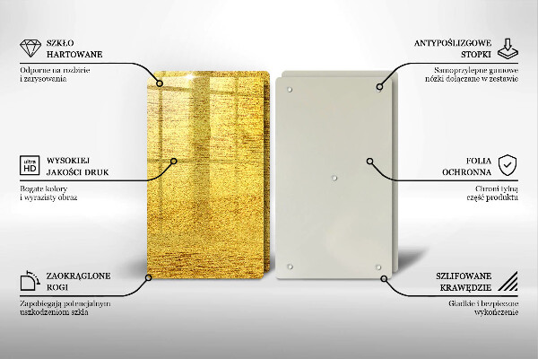 Spisskyddsplatta Gul abstraktion