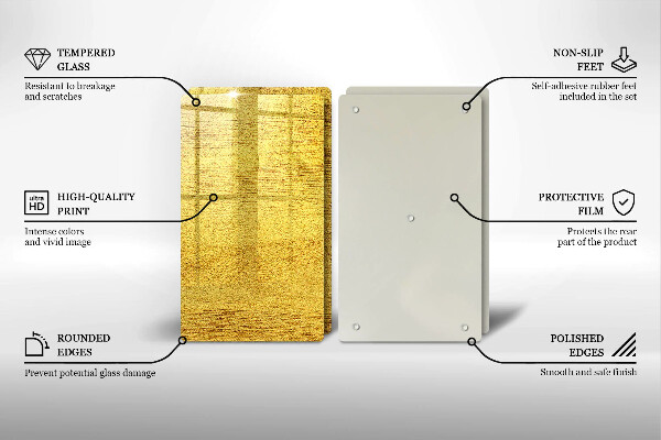 Spisskyddsplatta Gul abstraktion