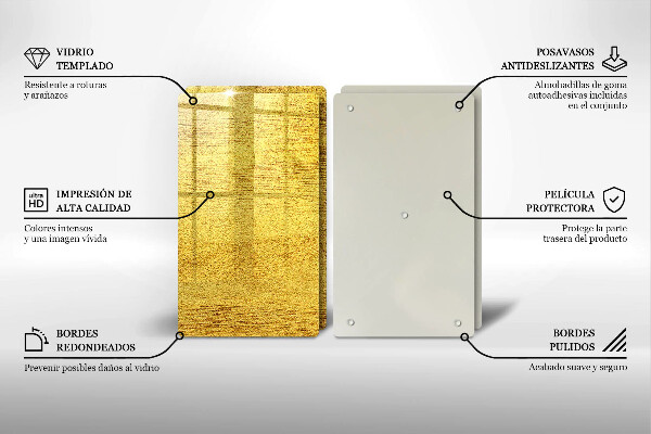 Spisskyddsplatta Gul abstraktion