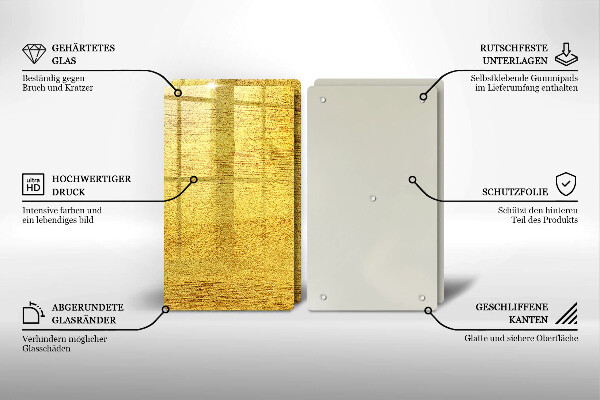 Spisskyddsplatta Gul abstraktion