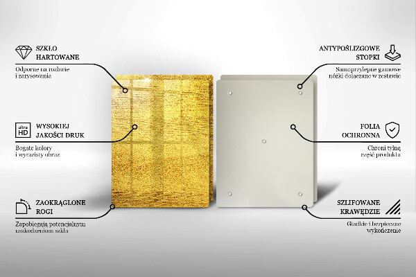 Spisskyddsplatta Gul abstraktion