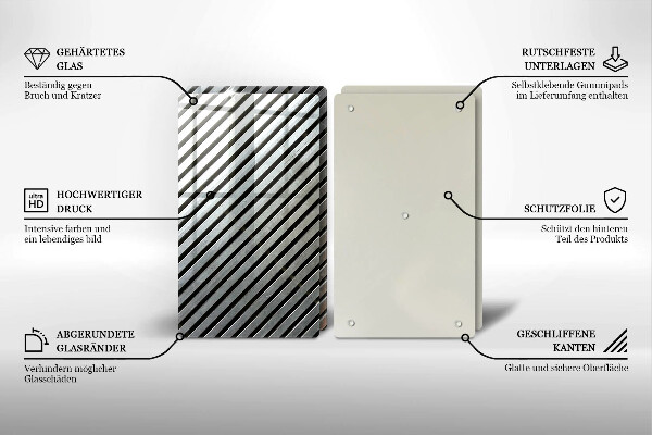 Spisskyddsplatta Metalllinjer