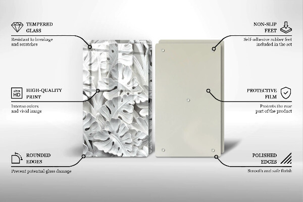 Spisskyddsplatta Vita blommor