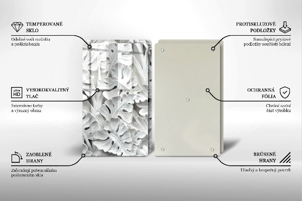 Spisskyddsplatta Vita blommor