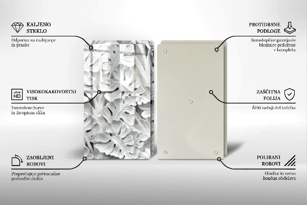 Spisskyddsplatta Vita blommor