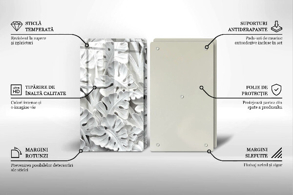 Spisskyddsplatta Vita blommor