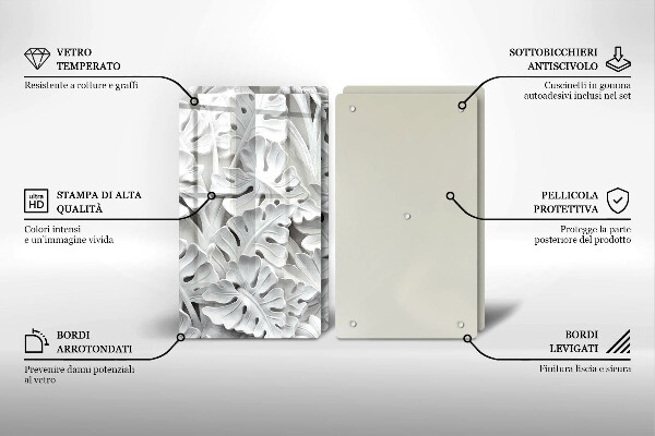 Spisskyddsplatta Vita blommor