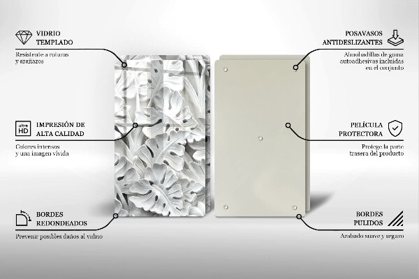 Spisskyddsplatta Vita blommor