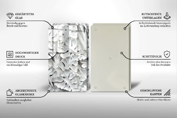 Spisskyddsplatta Vita blommor