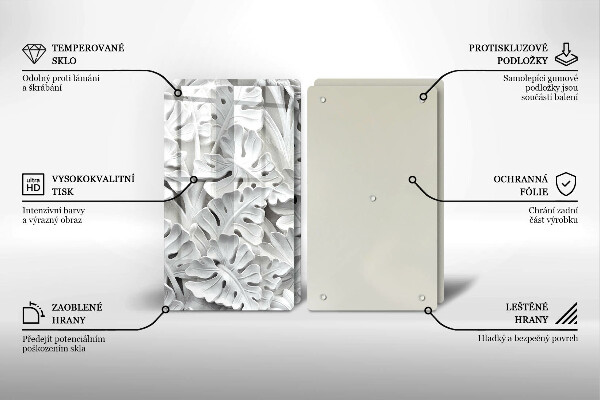 Spisskyddsplatta Vita blommor