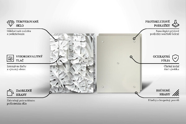 Spisskyddsplatta Vita blommor