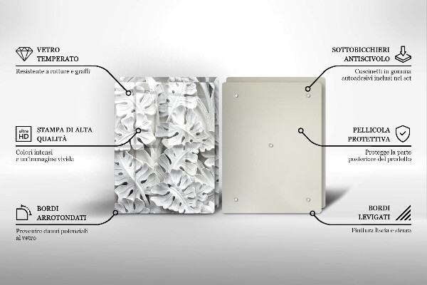 Spisskyddsplatta Vita blommor